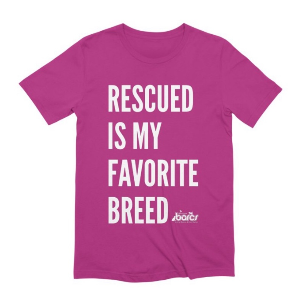 ‘Rescued is My Favorite Breed’ Short Sleeve T-shirt 🐶, Size M - Picture 6 of 6